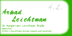 arpad leichtman business card