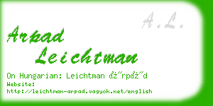 arpad leichtman business card